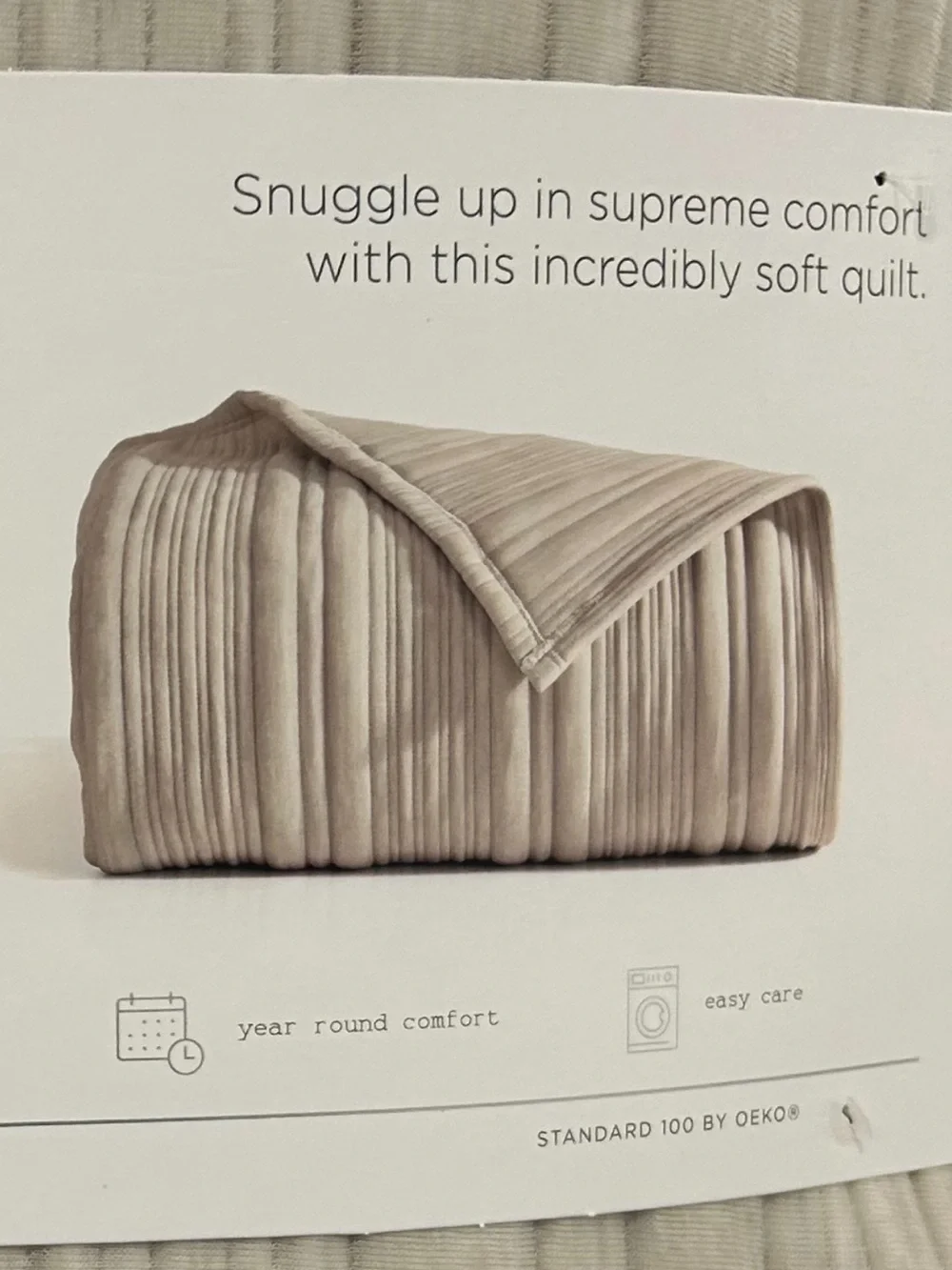 Stitch & Stone Ultra Soft Natural Full/Queen Quilt 88”x88”